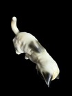 Vintage Ceramic Cat Figurine Black White Kitten Playing Japan Porcelain Figure