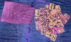 Resin Pink   Yellow Glow Glitter Old Norse Futhark Runes Set   Velvet Bag