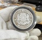 Somalia 2021    9999 Silver   1 Oz  African Elephant  100 Shillings With Capsule