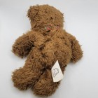Princess Soft Toys Teddy Bear Brown W plaid Bow Plush 7 h