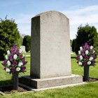 2 Sets Artificial Cemetery Flowers  Grave Decorations Roses  Memorial Flowers   