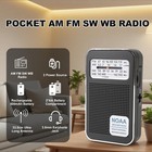 4 Bands Am Fm Sw Wb Pocket Radio With Rechargeable Battery  Portable Battery    