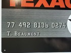 Texaco Gasoline Gas   Oil Sign - Vintage Credit Card Wall Sign
