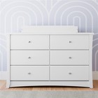 Storkcraft Crescent 6 Drawer 16 7 d X 53 4 w X 33 3 h  6 Drawers   White 