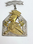 Antique Knights Of Pythias Ceremonial Uniform Rank Silver Jewel Medal   Case