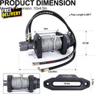 20000lbs Hydraulic Winch 1 2  X 78ft Steel Cable 36 1 Gear Ratio Bmr100
