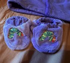Carters Baby Very Hungry Caterpillar Bath Robe Booties 0-6 Mo Eric Carle Vtg