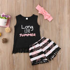 Boys Toddler Baby Outfits Set Kids Sleeveless Shirts Pants Tops Holiday Clothes