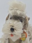 Vintage 1950 s-60 s Steiff Snobby Grey Mohair Plush Poodle 5 5  Jointed Legs