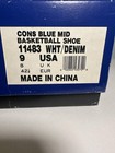 Vintage Converse Cons Mid Leather Denim Basketball Sneakers 11483 Size 9 Nos Box