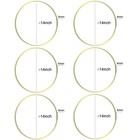 Hohiya 6pc 14 Inch Metal Hoop Floral Wreath Macrame Gold Large Craft Rings For