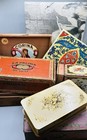 Lot Of 10 Vintage Advertising Boxes  Tin  Cardboard  Wood  Fabulous