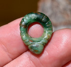 Rare Ancient Serpentine Hand Carved Amulet Dig Bead Djenne Mali  African Trade