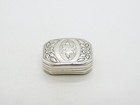 George Iii Sterling Silver Small Floral Vinaigrette Antique 1806 Birmingham