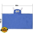 Visen Large Navy Blue Hooded Towel Kids Bathrobe