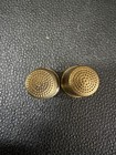 Lot Of 2 Brass Thimbles No 9 10 Sewing Needlework Quilting Vintage Non Magnetic