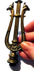 Old Brass Finial  Music  Lyre                             box3 
