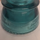 Hemingray-42 Aqua Blue Glass Insulator Embossed  hemingray  Lettering