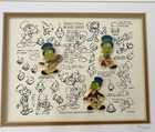 Jiminy Cricket 3 Pin Set Model Sheet In Frame Limited Edition 2041 7500 W coa
