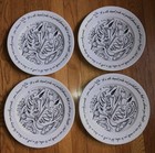 Disney Beauty And The Beast Dinner Plates  4  Lumiere Be Our Guest Chalkboard