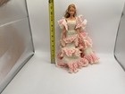 Vintage 90   s Mattel Handcrafted Doll With Pink And White Crochet Dress Mpn 1058