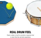      Donner 12  Drum Practice Pad Silent Snare Drum Pad Double Sided   Drumsticks