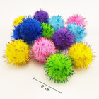 Jkanruh 600pcs 2cm Glitter Sparkle Balls For Craft  Multicolored Sparkle Pom Bal