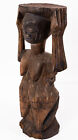 Antique vintage Solid Carved Wood African Obo Tribal Statue Sculpture Stand 24 