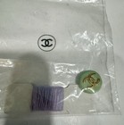 Authentic Coco Chanel Buttons Sage Mint Lgt Green Raised Gold Plated Cc Logo