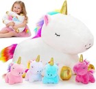 Toys For Girls Ages 0 1 2 3 4 5 6 7 8   - Unicorn Mommy Stuffed Animal With 4   