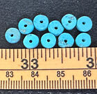  10  Original Navajo Indian Turquoise Trade Beads Smaller Discs Fur Trade 1800 s