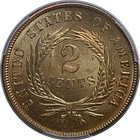 1866 Two Cent Piece Small Motto Razor Sharp Solid Gem Bu   Rb Key Date Coin