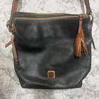Dooney And Bourke Black And Brown Shoulder Handbag Good Condition