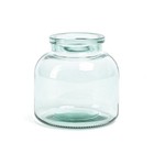 Wide Jug Glass Vase Decorative Floral Centerpiece Indoor Use Garden Decor