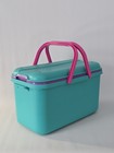 Eagle Craftstor Sewing Storage Organizer Craft Tote Teal Purple With Tray