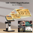 4 3 Inch Lcd Digital Coin Microscope  1000x Usb Magnifier With 8 Adjustable Led