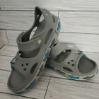 Crocs Sandals Kids C13 Fun Lab Shark Band Casual Open Toe Slingback Gray Rubber
