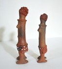 Two Antique Terracotta Gudza Type Fertility Dolls East Africa