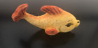 Vintage Kunstlerschutz Wagner Flocked Fish Goldfish Animal West Germany With Tag