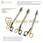 Trepsat Facial Flap Dissector Scissors 3pcs Gold Black Plastic Surgery Set