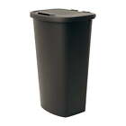 11 Gallon Trash Can  Plastic Lift Top Kitchen Trash Can  Black
