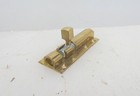 Vintage Brass Door Lock Sliding Bolt Old Retro 1970 s  new Old Stock  2 75 