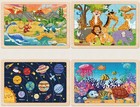 Puzzles For Kids Ages 4-6  4 Packs 24 Piece Wooden Jigsaw Puzzles For Toddlers