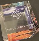 Enron Vision   Values Large Acrylic Cube  New   Never Removed From Box   Rare