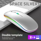 2 4ghz Wireless Optical Mouse Usb Rechargeable Rgb Cordless Mice For Pc Laptop  