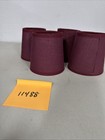 Designer Lampshade Clip On Mini Lamp Shade 3   x4   x4    Burgundy Red Vintage 4pc