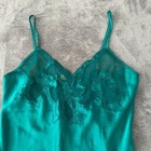 Vintage Victoria s Secret Gold Label Emerald Green Slip Dress Nightie Lingerie
