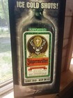 Jagermeister 12x27 Lighted Sign Deer Logo Bar Wall Hang Man Cave Ice Cold Shots