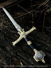 Hand Forged Damascus Steel King Solomon Sword Medieval Battle Ready With Sheath