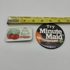 Vintage Mcdonald s Button Pin Fresh Salads   Minute Maid Uniform Flare